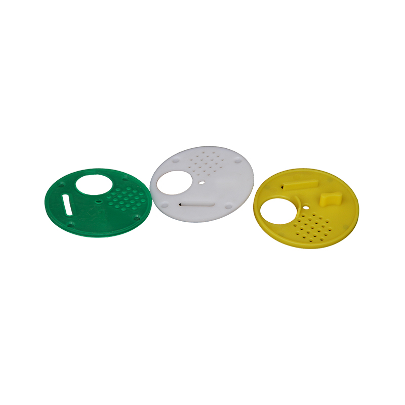 How does food-grade plastic ensure that the plastic bee outlet poses zero risk to bee colony health and bee product safety?